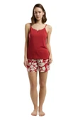 Arnetta Kadın Kırmızı Askılı Şortlu Pijama Takım 3264 thumbnail 1