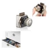 Karavan ve Tekneler için Basmalı Çekmece Dolap Kilidi Saten thumbnail 1