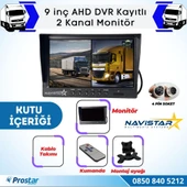 Kayıtlı 9 inç ikiye Bölen 2 Kanal Split AHD 1080P/720P destekli 4 Pin 256 GB SD Destekli Monitör - 4