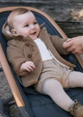 Mayoral Newborn Erkek Bebek Çoban Düğmeli Mont - 1