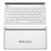 Lenovo Lecoo BK100 Bluetooth V3.0 Çoklu Cihaz Uyumlu Şarj Edilebilir Kablosuz Beyaz Türkçe Q Klavye - 4