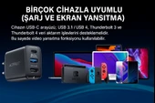 65W PD Hızlı Şarj Adaptörü USB-C 60W + USB-A 5W 4K 60Hz Ekran Yansıtma Destekli - 2