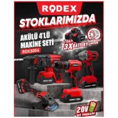 Rodex 20V Akülü 4’lü Şarjlı Matkap Seti Darbeli Matkap, Vidalama, Somun Sıkma ve Taşlama Makinesi thumbnail 3