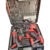 Rodex 20V Akülü 4’lü Şarjlı Matkap Seti Darbeli Matkap, Vidalama, Somun Sıkma ve Taşlama Makinesi thumbnail 6