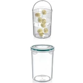 BUFFER® Zeytin Turşu Sebze Yıkama Kutusu Klipsli Kapaklı Saklama Kabı - 7