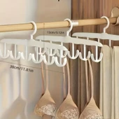 1 Adet Yer Tasarruflu 6 Kancalı Plastik Dolap İçi Düzenleyici Pratik Askı - 5