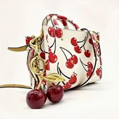 Kırmızı Kiraz Figürlü Çanta Süsü & Anahtarlık | Sevimli ve Parlak Tasarım thumbnail 3