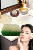 3'lü Set Kabak Lifli Sabun Çay Ağacı Peeling Sivilce Leke Akne Ruşur Taşı Lifli Yüz Kesesi - 2