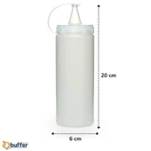 BUFFER® Şeffaf Kapaklı Sızdırmaz Yağlık Sosluk Şişesi Plastik Yağdanlık 400 ml AP-9028 - 4