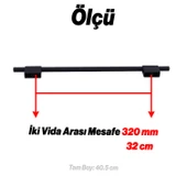 Boyut Siyah Metal Kulp 320 mm Mutfak Dolabı Kulpları Dolap Kapak Kulbu Uzun Çekmece Mobilya Kulbu thumbnail 2