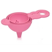 BUFFER® Pratik Yumurta Süzgeci Mini Süzgeç Huni Seti Hepsi Bir Arada - 2