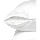 Beyaz fermuarlı yastık mitili, yastık kılıfı thumbnail 1