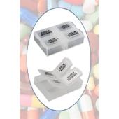 BUFFER® 4 Öğün Günlük Hap İlaç Saklama Taşıma Kutusu İlaç Hatırlatıcı - 8