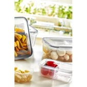 BUFFER® 2 Bölmeli Sızdırmaz Contalı Kilitli Kapaklı 1 Litre Erzak Saklama Kabı -LC505 - 7