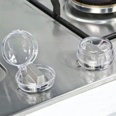 BUFFER® Isıya Dayanıklı Plastik Ocak Düğme Koruyucu Düğme Kilidi Emniyet Düzeneği - 3