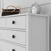 Hunerika Ancona 5 çekmeceli şifonyer-Wood Beyaz-Minifiks Bağlantılı - 3