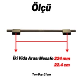 Boyut Soft Antik Sarı Renk Metal 22.4 cm Dolap Çekmece Kulbu Mutfak Dolabı Kapak Kulpları Mobilya thumbnail 2
