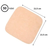 50 Adet Air Fryer Pişirme Kağıdı Tek Kullanımlık Yağ Su Geçirmez Yapışmaz Deliksiz Düz Kare Model - 3