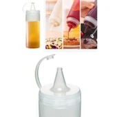 BUFFER® Şeffaf Kapaklı Sızdırmaz Yağlık Sosluk Şişesi Plastik Yağdanlık 400 ml AP-9028 - 7