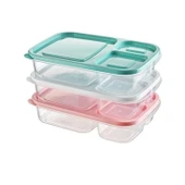 BUFFER® 3 Bölmeli Sefer Tası Pratik Kolay Gıda Diyet Saklama Erzak Kabı - 5