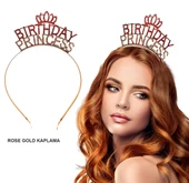 Birthday Princess Kristal Taç – Rose Gold Kaplama - 1