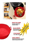 2'li Set Tüm Airfryer'lere Uyumlu Silikon Yanmaz Yapışmaz Pişirme Kabı Yıkanabilir - 2