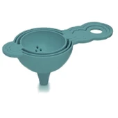 BUFFER® Pratik Yumurta Süzgeci Mini Süzgeç Huni Seti Hepsi Bir Arada - 4