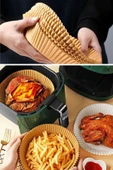 2'li Set 50 Adet AirFryer Yağsız Pişirme Kağıdı Yağ Geçirmez Yanmaz Yapışmaz Tek Kullanımlık - 2