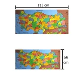 BUFFER® Renkli Türkiye Haritası Manyetik Yapıştırıcı Gerektirmeyen Duvar Stickerı 118 CM * 56 CM - 8