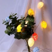 BUFFER® 10lu Renkli Yumurta Şeklinde Dekoratif Dolama Led Aydınlatma - 1