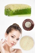 3'lü Yüz Temizleme Leke Akne Ölü Deri Peeling Masaj Etkili Keçi Sütlü Aloe Vera Sabun - 1