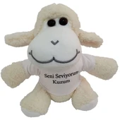 Seni Seviyorum Kuzum Tişörtlü Peluş Kuzu - 1