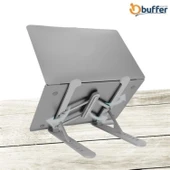 BUFFER® Ayarlanabilir Plastik Dizüstü Destek Tabanı Katlanabilir Taşınabilir Laptop Sehpası Yükselti - 6