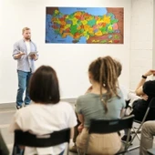 BUFFER® Renkli Türkiye Haritası Manyetik Yapıştırıcı Gerektirmeyen Duvar Stickerı 118 CM * 56 CM - 4