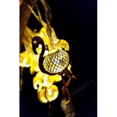 BUFFER® 2 Metre Pilli İnce Tel Led Işık Zinciri Parti Aydınlatma - 4