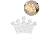 BUFFER® 3D Dekoratif Pilli Kraliçe Tacı Model Led Masa ve Gece Lambası - 7
