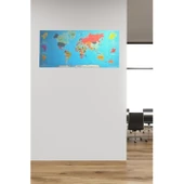 BUFFER® RenkliAtlas DünyaHaritası Manyetik Yapıştırıcı Gerektirmeyen Duvar Stickerı 118 CM * 56 CM - 8