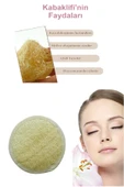 Doğal Kabak Lifli Yüz Pedi Peeling Etkili Yuvarlak Banyo Kesesi - 1