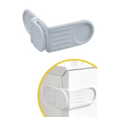 BUFFER® Bebek Çocuk Güvenlik Çekmece ve Dolap İçin Kendiliğinde Yapışkanlı Vidasız Köşe Kapak Kilidi - 4