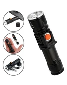 P50 LED ŞARJLI MIKNATISLI USB EL FENERİ - 3