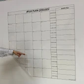 BUFFER® Aylık Planlayıcı Manyetik Duvar Stickerı Takvim Plan Çizelgesi - 4