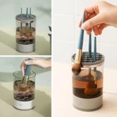 BUFFER® USB Şarjlı Makyaj Fırçası Temizleyici Aparat Hızlı Kurutmalı, Çok Yönlü Fırça Temizleyici - 3