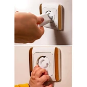 BUFFER® Bebek Çocuk Priz Koruma Kapağı (6 Adet) Çocuk Güvenliği, Priz Muhafazası, Priz Kapatıcı - 7