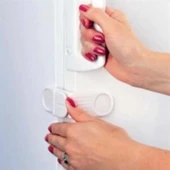 BUFFER® Bebek Çocuk Güvenlik Çekmece ve Dolap İçin Kendiliğinde Yapışkanlı Vidasız Köşe Kapak Kilidi - 2