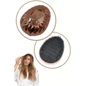 BUFFER® Rose Gold Saç Düzleştirici Tarak Geniş AralıklıHer Saç Tipine Uygun Fırçalı Saç Düzleştiric - 8