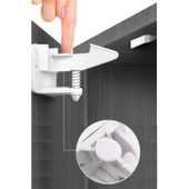 BUFFER® Bebek Çocuk Güvenliği Korumalı Yapışkan Çekmece ve Dolap İçin Tutucu Gizli Güvenlik Kilidi - 6