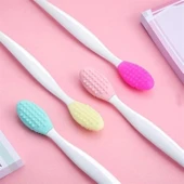 BUFFER® 2 Adet Dudak Fırçası Peeling Etkili Gözenek  Siyah Nokta Temizleyici Akne Giderici Çift Yönl - 1