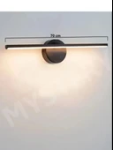 VOLTMARKET Siyah Banyo Duvar Ayna Tablo Koridor Cafe Hotel Aydınlatması Led Flüt Aplik Günışığı - 2