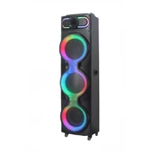 GD-3126 Dijital LED Göstergeli Mikrofonlu RGB TWS Üçlü 10 inç Stereo Bass Kablosuz Karaoke Hoparlör - 1