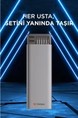 Torima TTS-02 Gri 48 Parça Manyetik Tornavida Seti Hassas Onarım ve Tamir İçin,Alüminyum Kasa thumbnail 2
